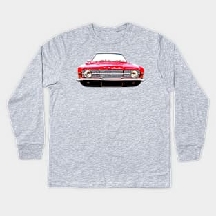 Ford Cortina MkIII 1970s classic car high contrast red Kids Long Sleeve T-Shirt